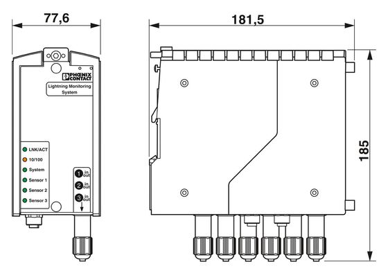 24V DC 2800618 LM-S-A/C-3S-ETH Blitzstrommesssystem mit 4 Polen