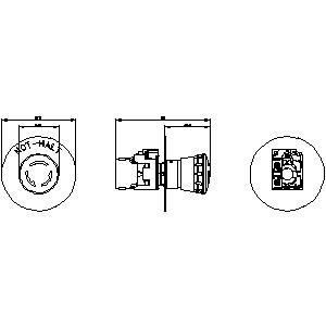 Dauerhafte 3SU1100-1HB20-1CH0 Notstopp-Push-Trigger-Aktion SIRIUS ACT Komplett-Einheit Pilz-Push-Knopf