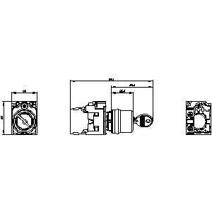 PLC 3SU1100-4BF11-1BA0 2 Positionen beibehalten RONIS Kunststoffschalter für SIRIUS ACT