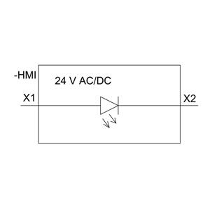 PLC 3SU1102-6AA40-1AA0 SIRIUS ACT Vollständige Einheit Pilotlicht 24 V Wechselstrom/Gleichstrom Kunststoff beleuchtet Glattlinsen Flush
