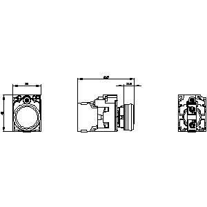 PLC 3SU1102-6AA40-1AA0 SIRIUS ACT Vollständige Einheit Pilotlicht 24 V Wechselstrom/Gleichstrom Kunststoff beleuchtet Glattlinsen Flush