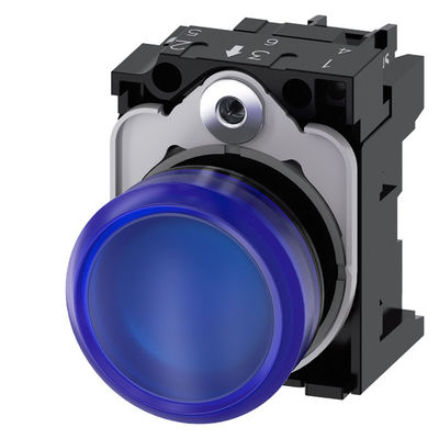Blau beleuchtete, glatte Linse, Plastik-Pilotlicht für SIRIUS ACT 3SU1102-6AA50-1AA0