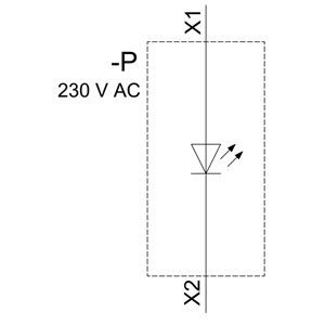 230V AC Rot-Plastik-Pilotlicht Komplett-Einheit mit glatter Linse 3SU1106-6AA20-1AA0