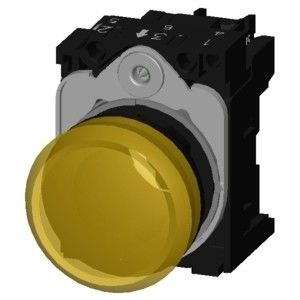 230V AC Plastikgelb SIRIUS ACT Pilotlicht Flush mit glatter Linse 3SU1106-6AA30-1AA0