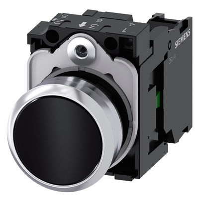 Momentane Metall glänzende ungeleuchtete Flachknopf 3SU1150-0AB10-1BA0 SIRIUS ACT Pushbutton