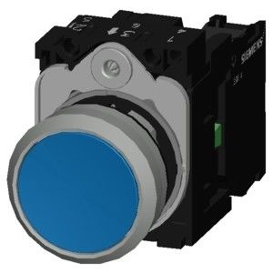 Nicht beleuchtete Metall glänzende Flachknopf 3SU1150-0AB50-1BA0 Momentane Schaltknopf vollständige Einheit