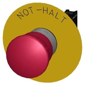 Notfallstop 3SU1150-1HB20-1CH0 Metall glänzender Knopf für SIRIUS ACT vollständige Einheit
