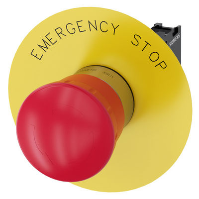 Notfall-Stopp-Metall glänzender Knopf 3SU1150-1HB20-1CG0 SIRIUS ACT vollständige Einheit