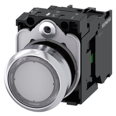 PLC 3SU1152-0AB70-1BA0 Momentäres Metall glänzend beleuchtet Flachknopf SIRIUS ACT Schaltfläche