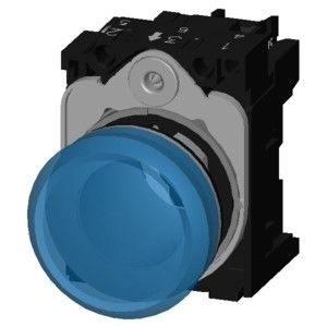 Glatte Linse Flush SIRIUS ACT Vollständige Einheit Pilotlicht mit Metall glänzender Oberfläche 24V AC/DC