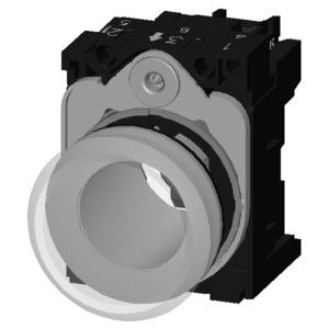 Glatte Linse Flush 24V AC/DC PLC 3SU1152-6AA70-1AA0 SIRIUS ACT Metall glänzendes Pilotlicht