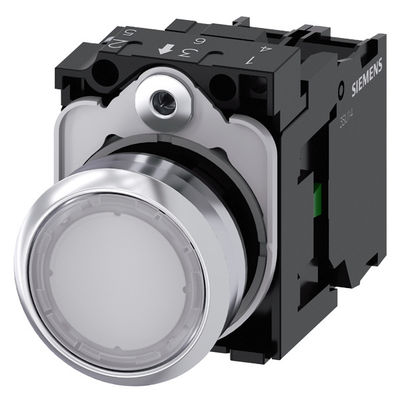 Metall glänzend beleuchtet Flachknopf Momentane SIRIUS ACT Schaltfläche 3SU1156-0AB60-1BA0