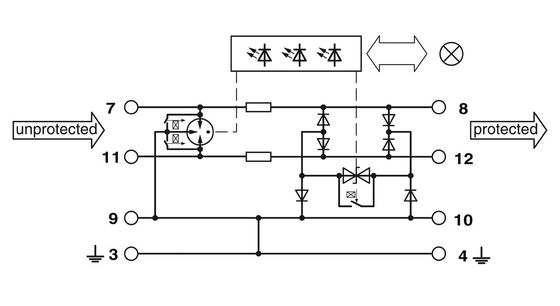 4 Pol 2801291 PT-IQ-5-HF-5DC-PT Überspannungsschutz für 24 V Gleichspannung
