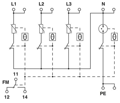 VAL-ME 2801559 385/100-3S-FM Typ 2 Überspannungsschutz mit 2 Polen 5-250V AC 125V AC UL