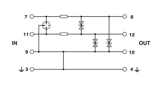 24 V Gleichspannungsspannung PT 3-24DC-ST Wellenschutzstecker mit 2 Polen und Anzahl der Pole 2