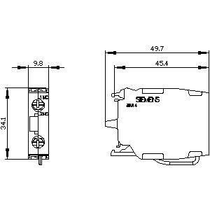 1NC1MC Schraubterminal Frontmontage SIRIUS ACT Kontaktmodul PLC 3SU1400-1AA10-1HA0