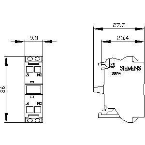 PLC 3SU1400-1AA10-3BA0 SIRIUS ACT Kontaktmodul für Frontmontage und 1NO-Anwendungen