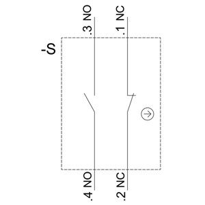 Vorstehende Montage 1NO1NC PLC 3SU1400-1AA10-3FA0 SIRIUS ACT Kontaktmodul mit Terminal