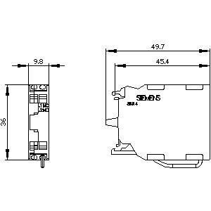 PLC 3SU1400-1AA10-3HA0 SIRIUS ACT Kontaktmodul Frontmontage Federgebundenes Terminal