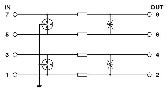 Versatile 2804636 LIT 2X1-24 Überspannungsschutz für 2 Pole 24V Gleichstrom