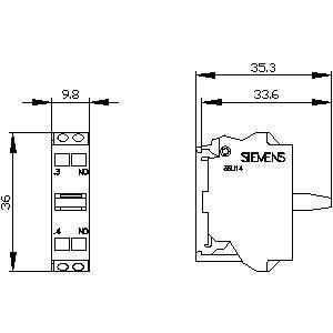 PLC 3SU1400-2AA10-3BA0 SIRIUS ACT-Kontaktmodul mit 1NO Federgerät
