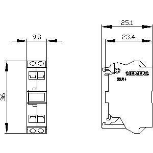 PLC 3SU1400-2DA43-3AA0 SIRIUS ACT Support-Verkabelungsmodul Ideal für grüne/gelbe Verkabelung