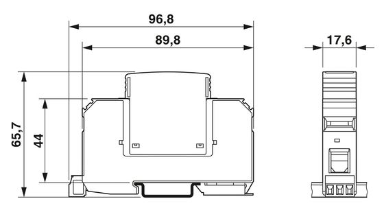 5V AC bis 250V AC 2817974 F-MS 12/FM Typ 2 Überspannungsschutz mit und Leistung 2 Pole