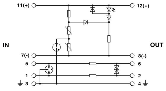 2819008 PT PE/S 1X2-24-ST Überspannungsschutzstecker mit 2 Polen und Nennspannung 24 V AC