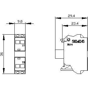 Frontmontage des SIRIUS ACT-LED-Moduls mit Federgerät 3SU1401-1BB60-3AA0