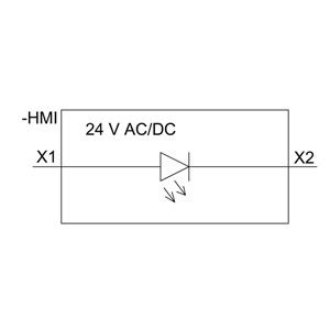 Frontmontage des SIRIUS ACT-LED-Moduls mit Federgerät 3SU1401-1BB60-3AA0