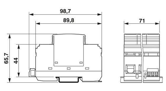 230 V Wechselstrom 2838199 VAL-MS 230/3 1 FM Typ 2 Überspannungsschutz mit 4 Polen