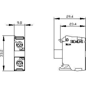 PLC 3SU1401-1BF20-1AA0 SIRIUS ACT LED-Modul mit Frontmontage und Schraubendeck