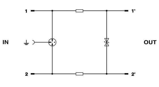 2838500 CTM 1X2- 24DC Überspannungsschutzstecker für 24 V Gleichspannung und 1 Pol