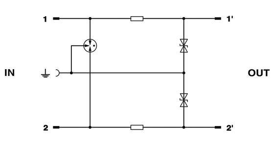 Advanced Technology 2838542 CTM 2X1- 60DC Überspannungsschutzstecker mit 1 Pol und 60 V Gleichstrom