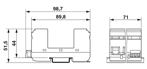 2838898 VAL-MS/3 1-BE/FM Überspannungsschutzbasis Typ 2 mit 1 Pol und Nennspannung