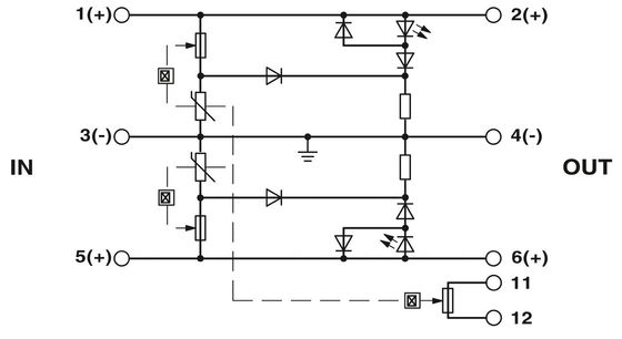2839185 PT 2X1VA-120AC-ST Überspannungsschutzstecker für 120V Wechselstrom-Nennkreise
