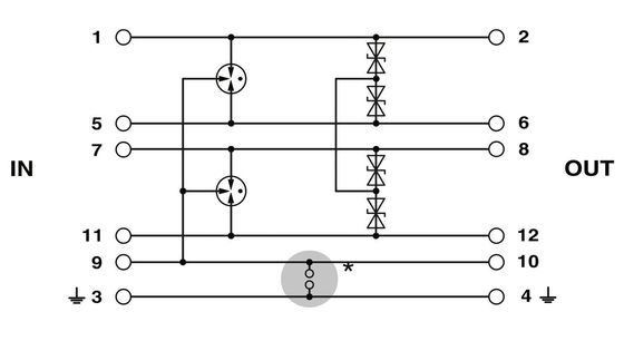 5V Gleichspannung PT 4-5DC-ST Überspannungsschutzstecker mit Vierpolarkonstruktion