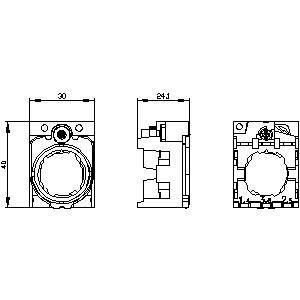 3SU1510-0AA10-0AA0 Metall glänzend 3 Plätze A SIRIUS ACT Halter