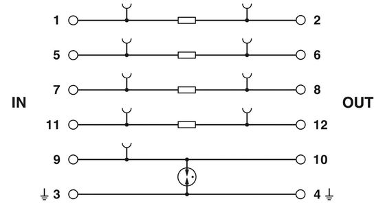 PT 2839240 ST 4-24DC Nennspannung 24 V Gleichspannung Überspannungsschutzstecker Stecker 4 Pole Nummer des Pols 4