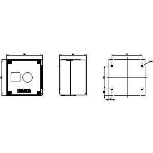PLC 3SU1801-0AA00-0AB1 22 mm rundes Kunststoffgehäuse für 1 Bedieneinrichtung
