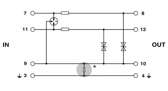 24V Gleichstrom-Nennwert 2-Pole-Überspannungsschutz PT 2X1-24DC-ST Stecker für elektronische Geräte
