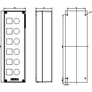 PLC 3SU1806-0AA00-0AB1 Kunststoff 6 Befehlspunkte SIRIUS ACT Gehäuse für Oberflächen