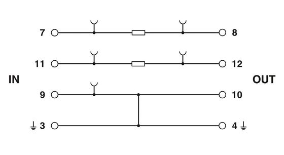 2856142 PT 2X1 F-BE Überspannungsschutzbasis innerhalb von 1 Pol und 24 V Wechselstrom-Nennspannung