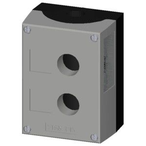 Graue SIRIUS ACT-Gehäuse für Oberflächen 2 Befehlspunkte Metall Matt 3SU1852-0AA00-0AB1