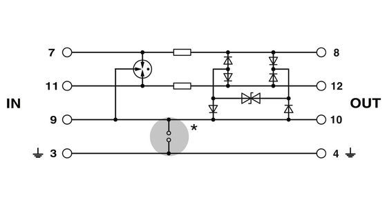 PT 3-HF-12DC-ST Überspannungsschutzstecker Stecker 12 V Gleichspannung Nennspannung 2 Pole Blitzschutz
