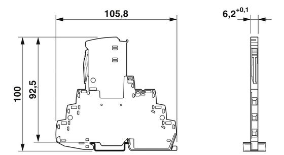 12 V Gleichspannung 2906744 TTC-6P-3-HF-M-12DC-UT-I Überspannungsschutz mit 2 Polen