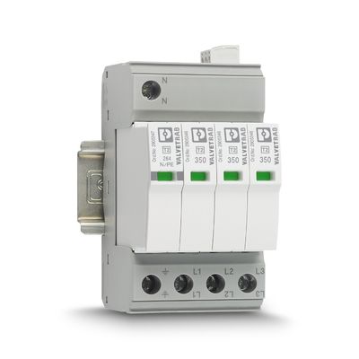 4 Pole 2905345 VAL-SEC-T2-3S-350 Überspannungsschutz des Typs 2 für 5V AC bis 250V AC und 125V DC 200mA DC