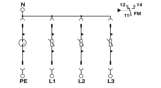 4 Pole 2905345 VAL-SEC-T2-3S-350 Überspannungsschutz des Typs 2 für 5V AC bis 250V AC und 125V DC 200mA DC