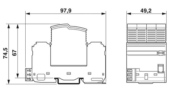175-FM VAL-SEC-T2-3S Überspannungsschutz des Typs 2 für 5V AC bis 250V AC und 125V DC