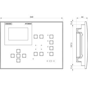 ATC 6500 Übertragungssteuerung mit 180x240 mm LCD-Display-Panel PLC 3KC9000-8TL50